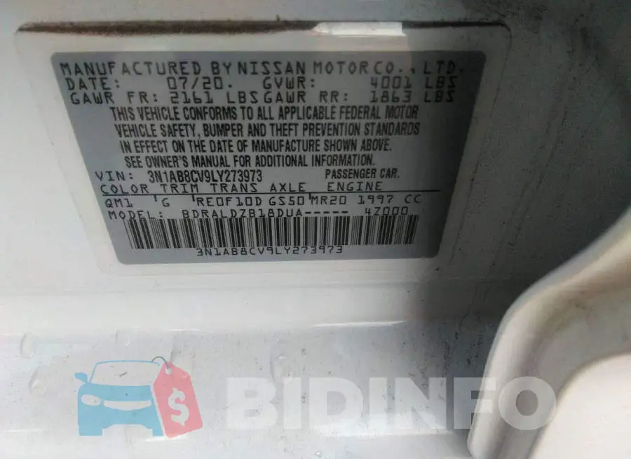 3N1AB8CV9LY273973 Photo# 9