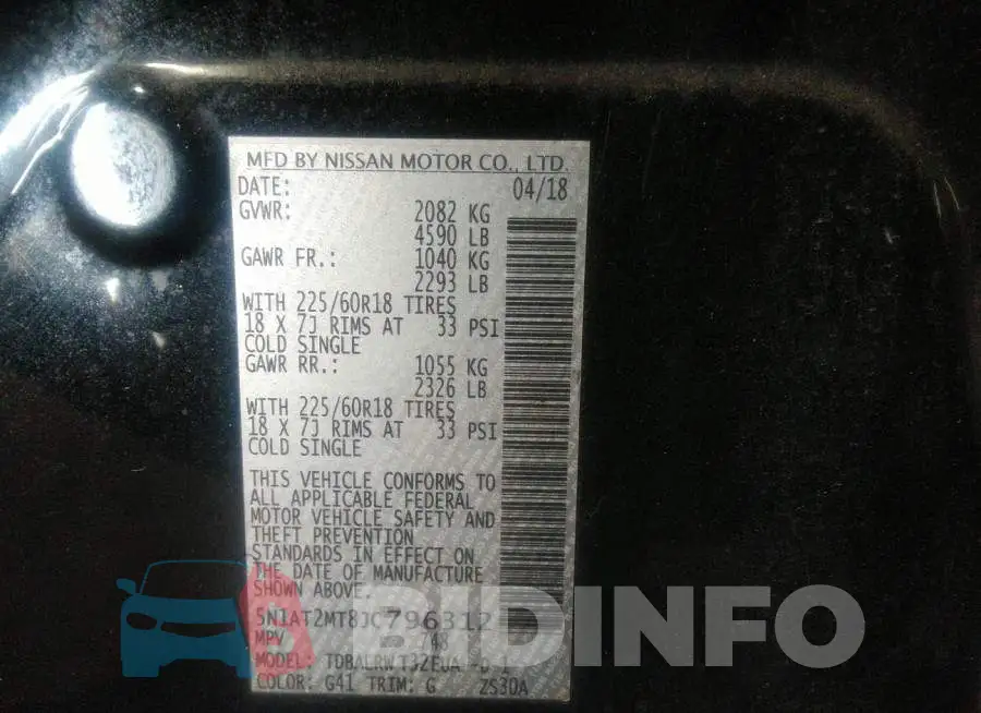 5N1AT2MT8JC796312 Photo# 9