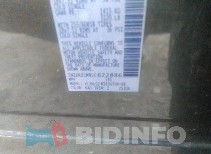 5N1DR2CM9LC622886 Photo# 9