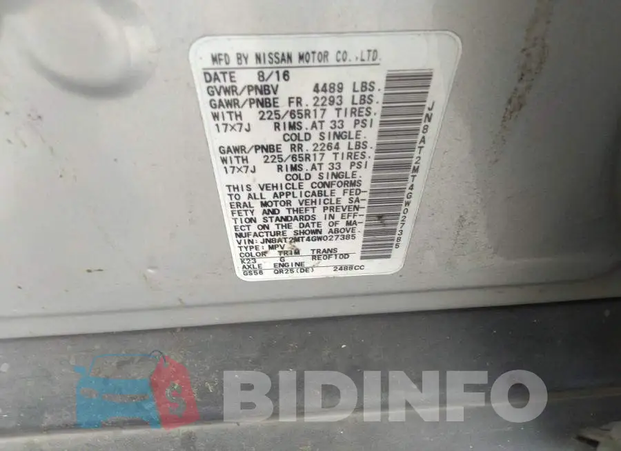 JN8AT2MT4GW027385 Photo# 9