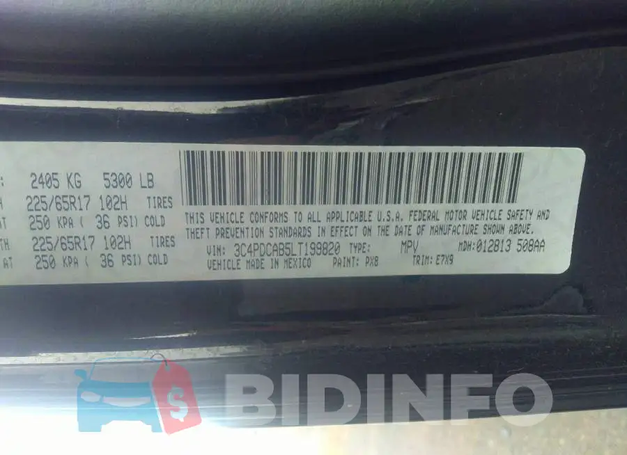 3C4PDCAB5LT199820 Photo# 9
