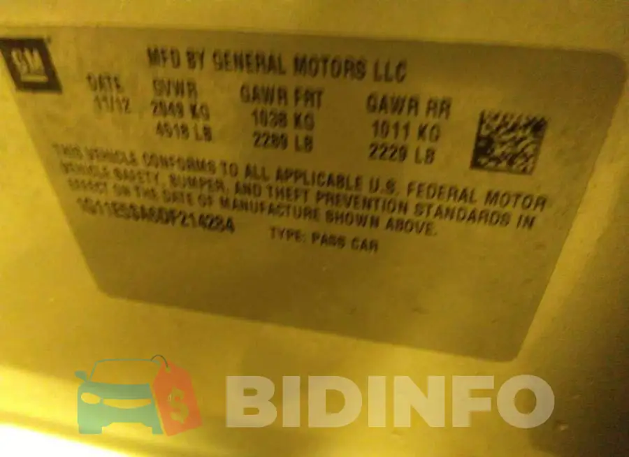 1G11E5SA6DF214284 Photo# 9