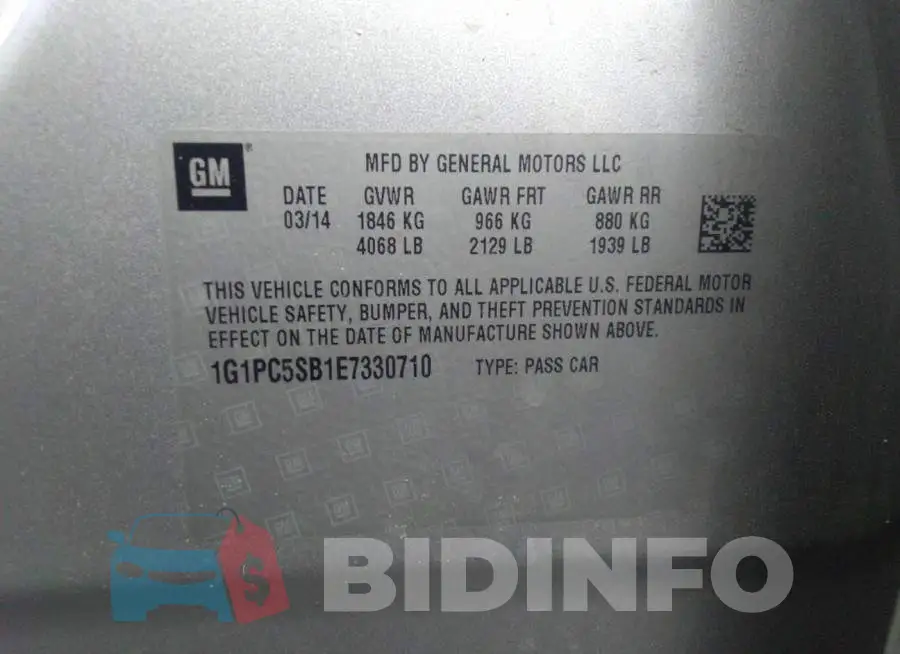 1G1PC5SB1E7330710 Photo# 9