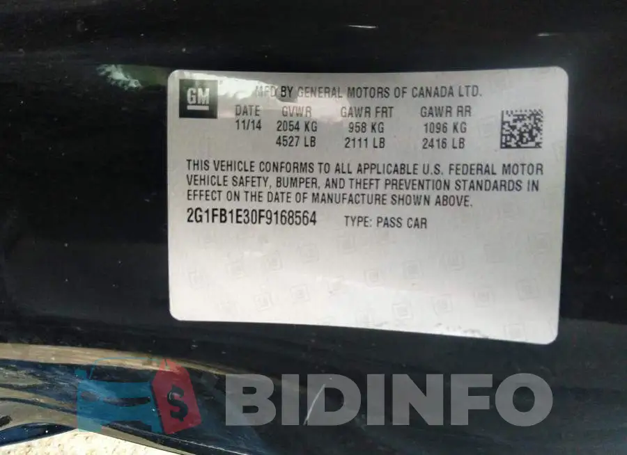 2G1FB1E30F9168564 Photo# 9
