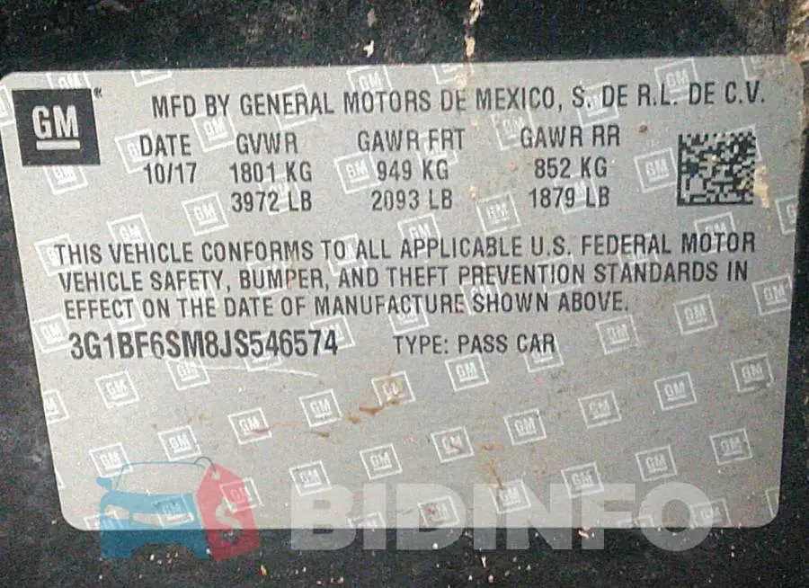 3G1BF6SM8JS546574 Photo# 9
