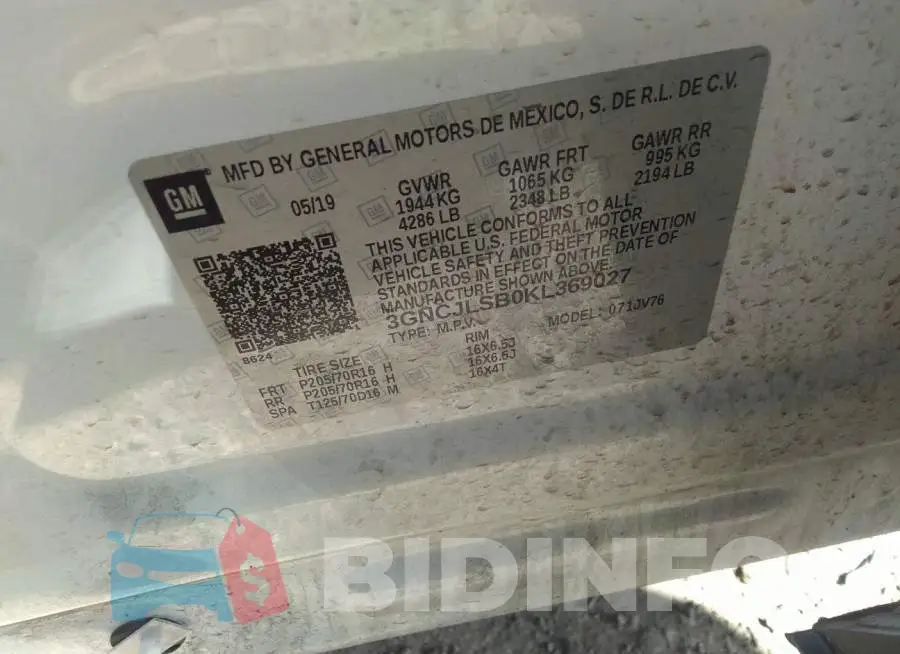 3GNCJLSB0KL369027 Photo# 9