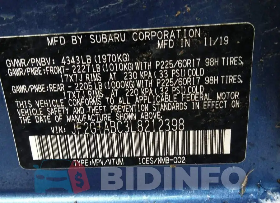 JF2GTABC3L8212398 Photo# 9