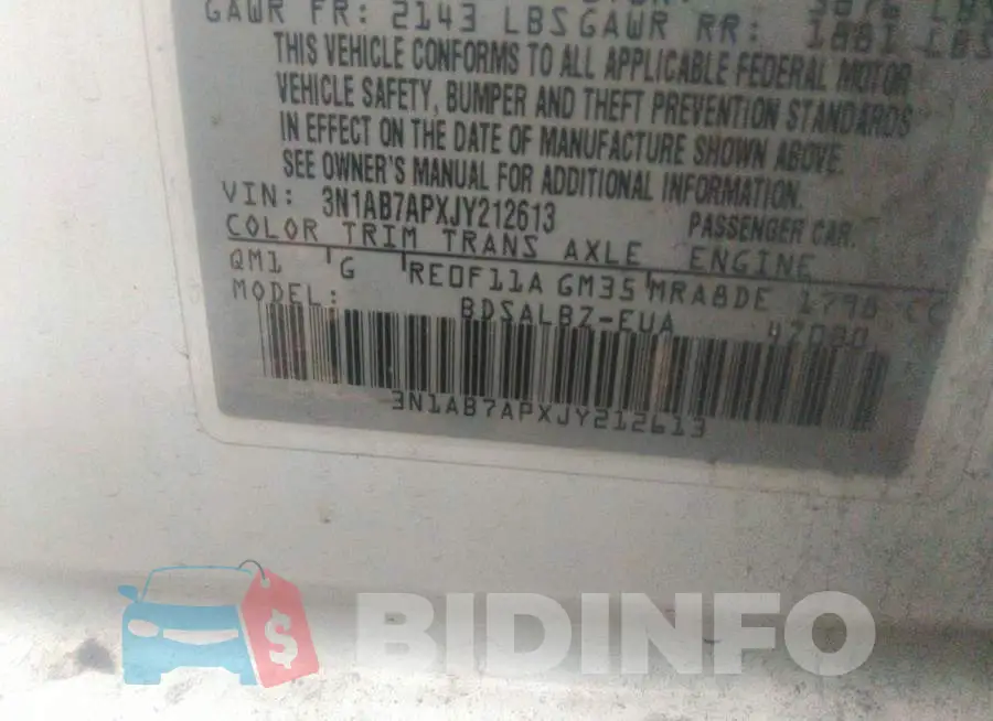 3N1AB7APXJY212613 Photo# 9