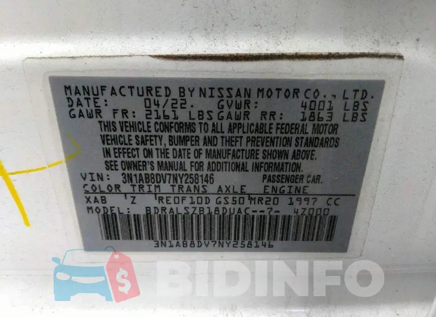 3N1AB8DV7NY258146 Photo# 9