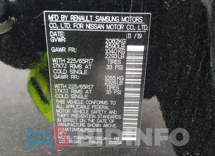 KNMAT2MT4LP528163 Photo# 9