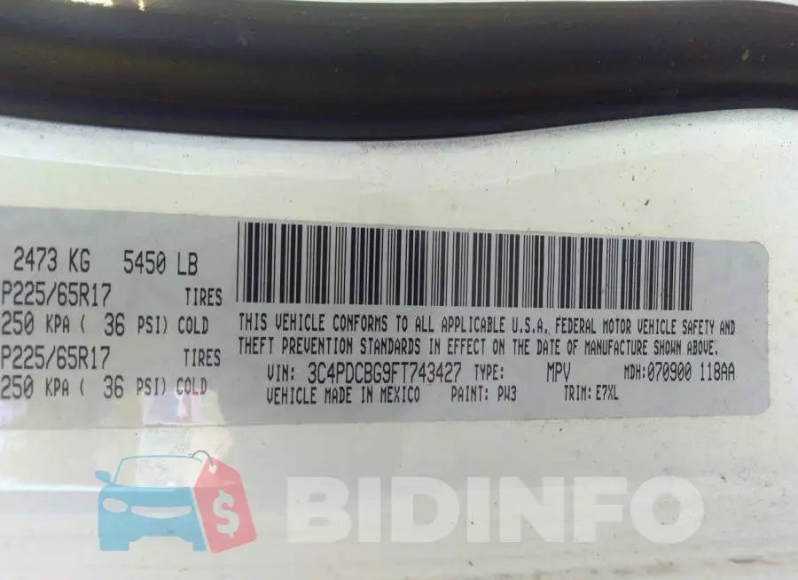 3C4PDCBG9FT743427 Photo# 9