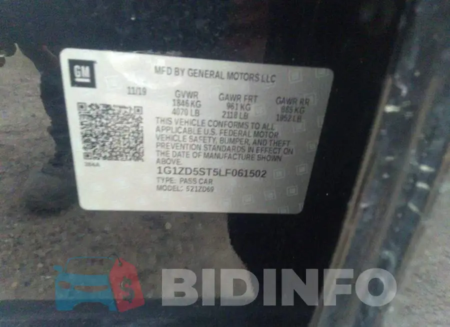 1G1ZD5ST5LF061502 Photo# 9