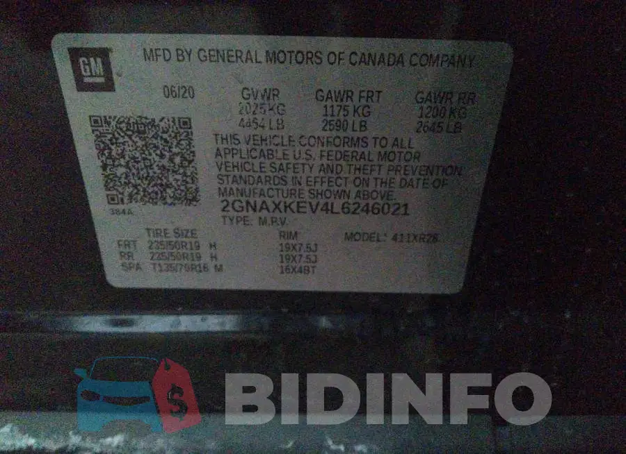 2GNAXKEV4L6246021 Photo# 9