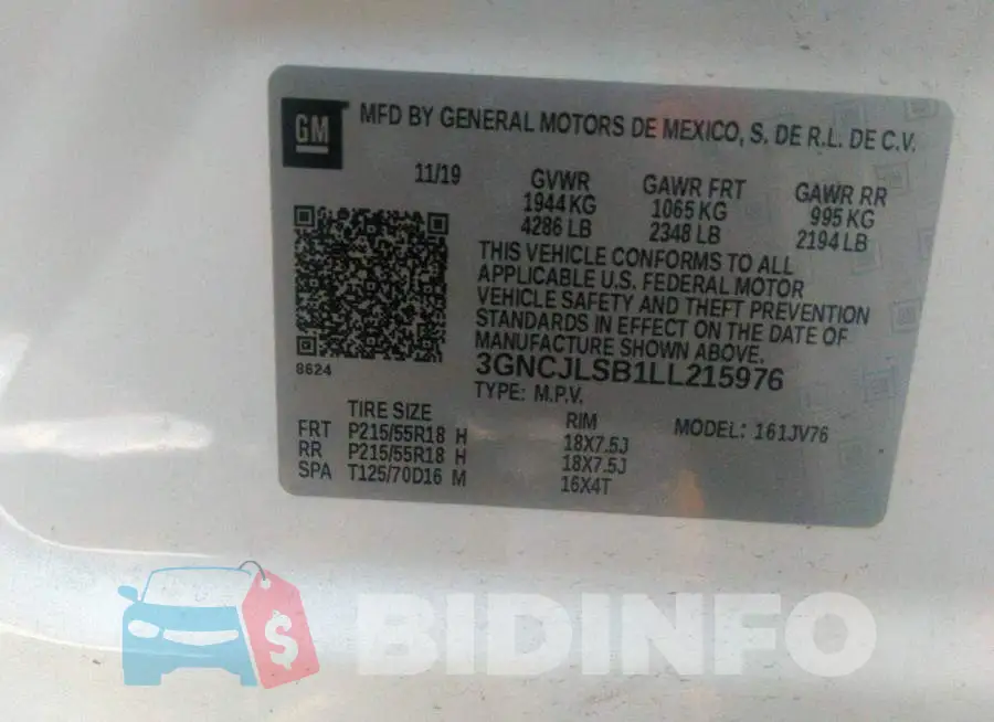 3GNCJLSB1LL215976 Photo# 9