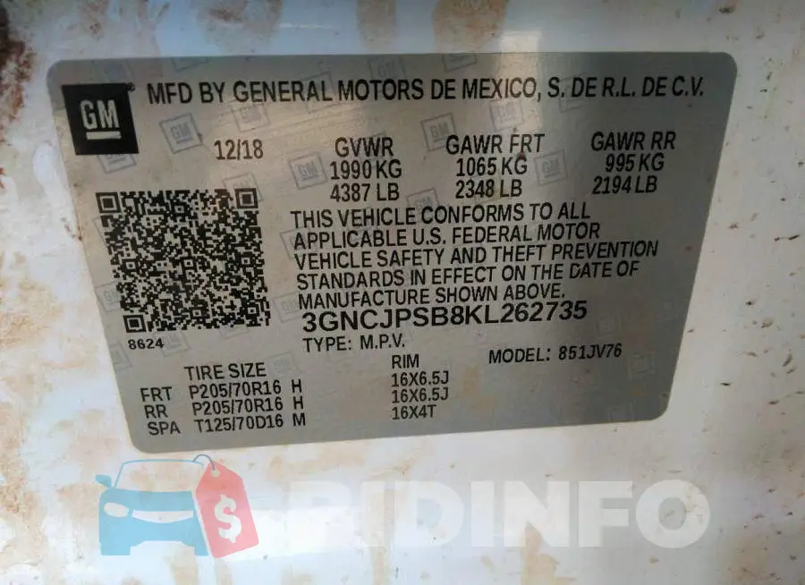 3GNCJPSB8KL262735 Photo# 9