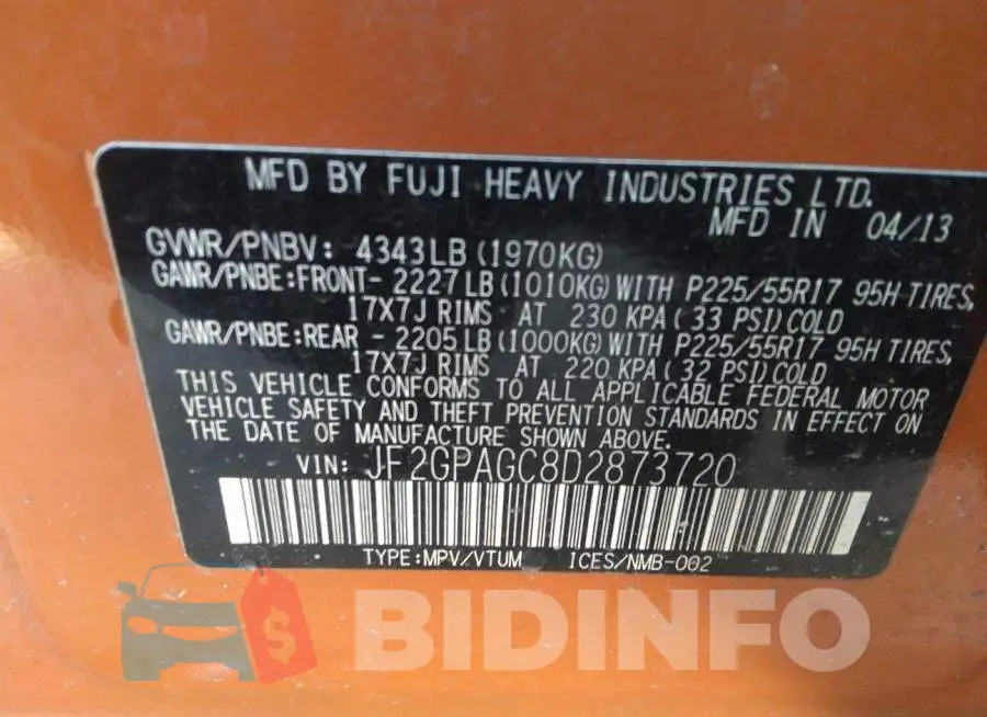 JF2GPAGC8D2873720 Photo# 9