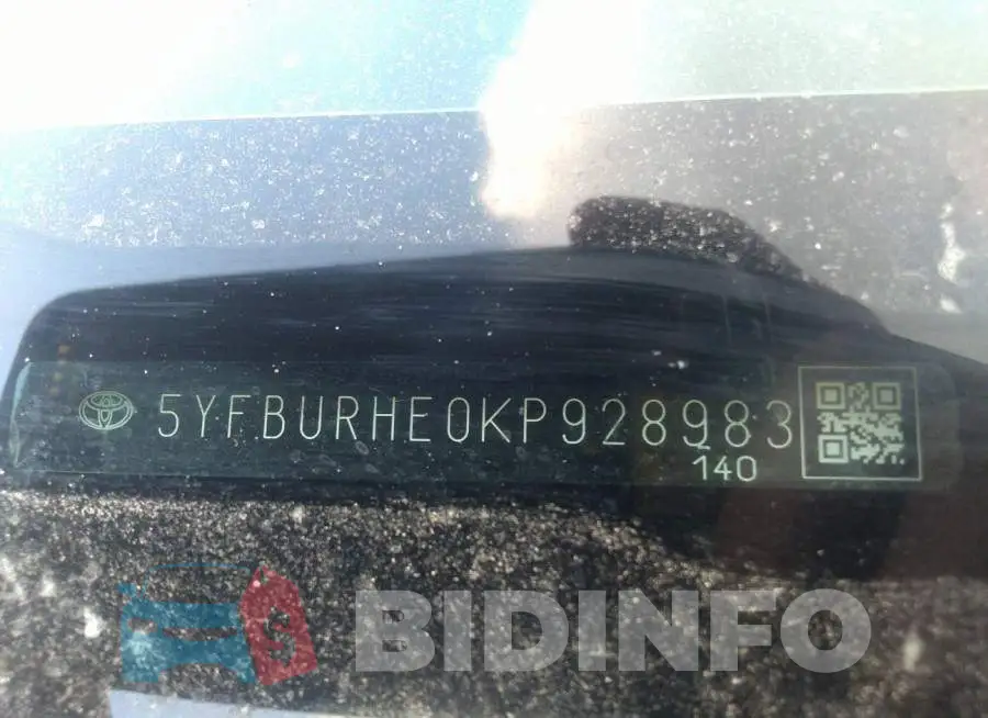 5YFBURHE0KP928983 Photo# 9