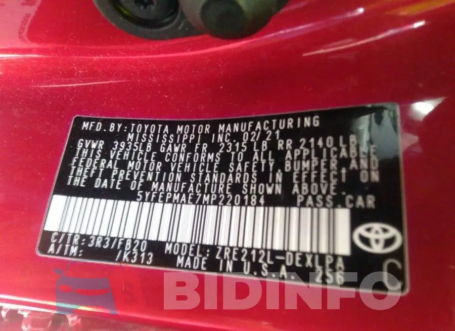 5YFEPMAE7MP220184 Photo# 9