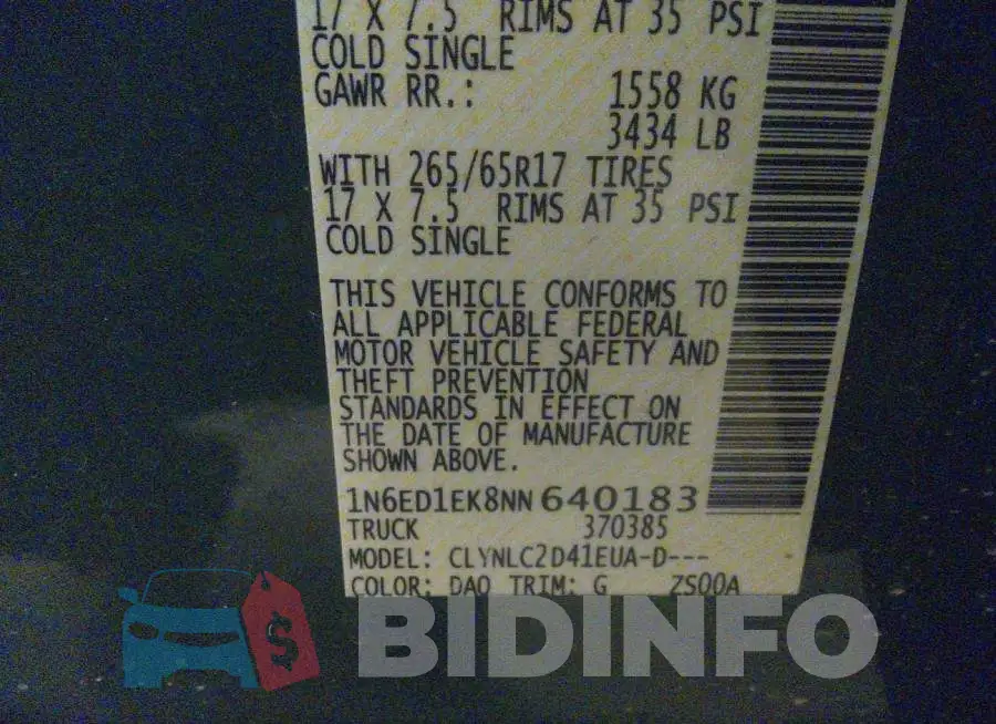 1N6ED1EK8NN640183 Photo# 9