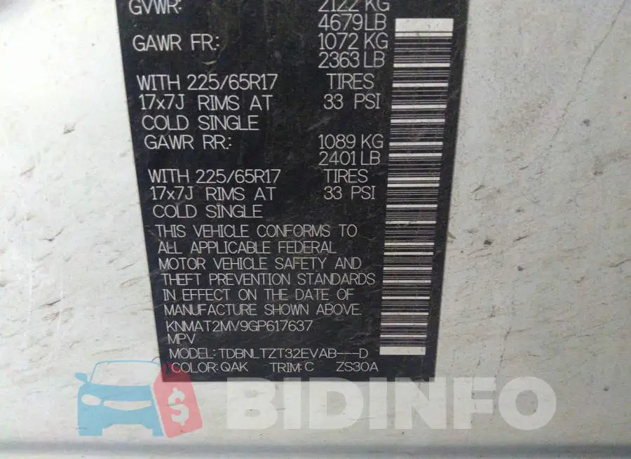 KNMAT2MV9GP617637 Photo# 9