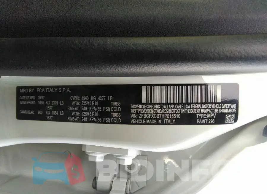 ZFBCFXCB7HP615510 Photo# 9
