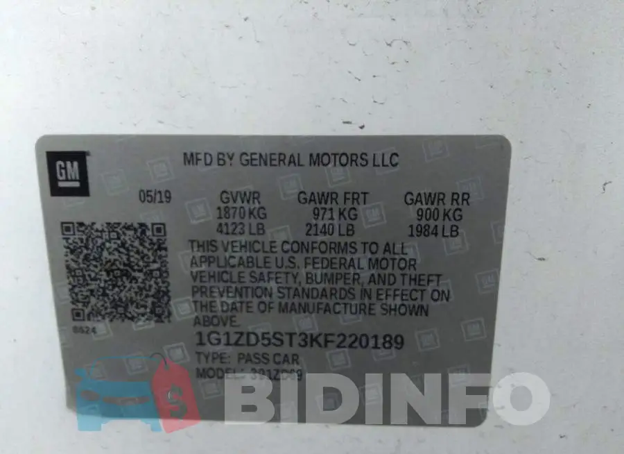 1G1ZD5ST3KF220189 Photo# 9