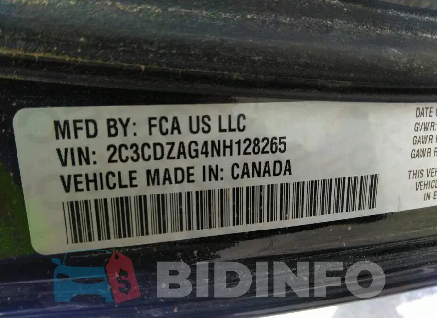 2C3CDZAG4NH128265 Photo# 9