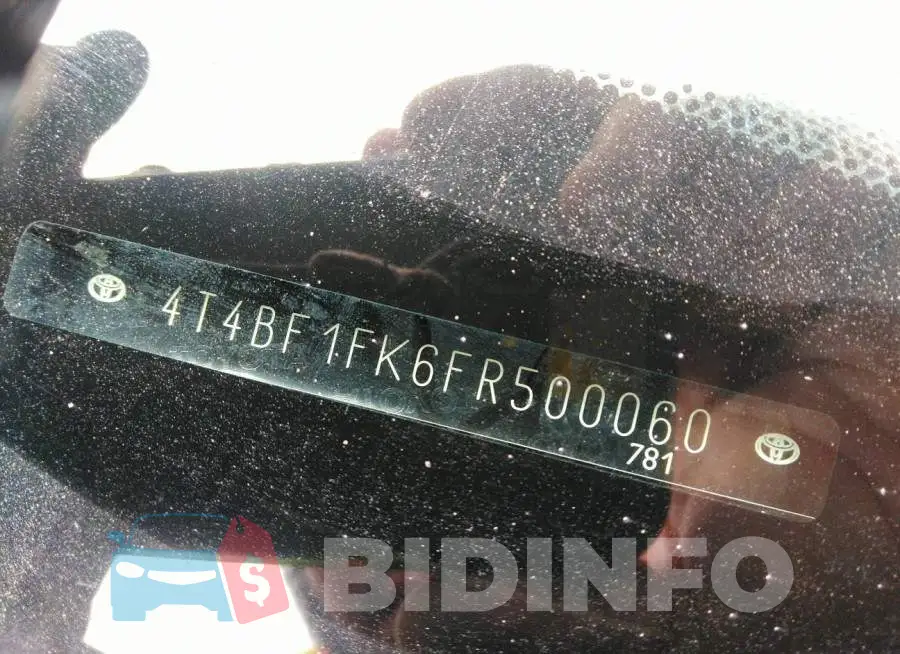 4T4BF1FK6FR500060 Photo# 9