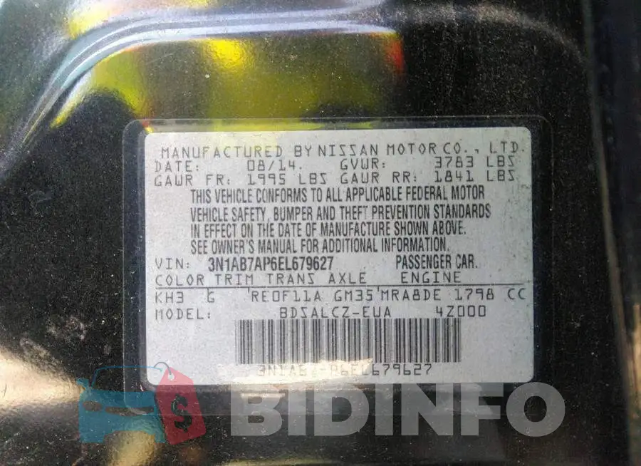 3N1AB7AP6EL679627 Photo# 9