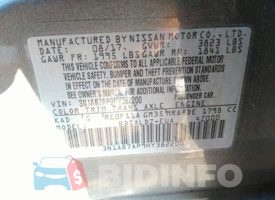3N1AB7AP9HY382200 Photo# 9