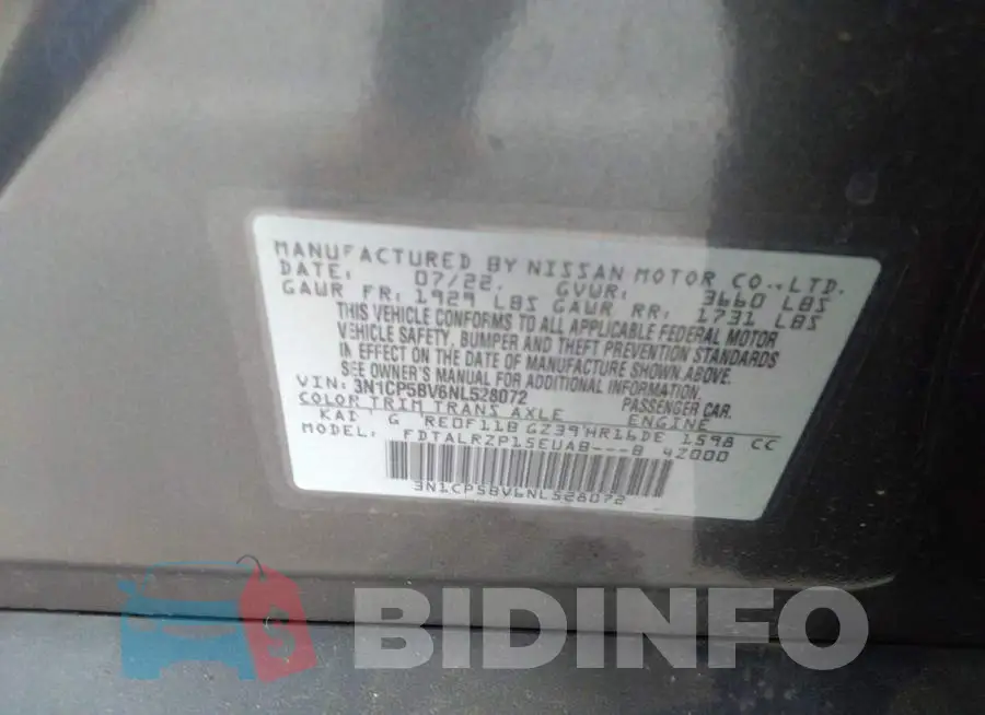 3N1CP5BV6NL528072 Photo# 9