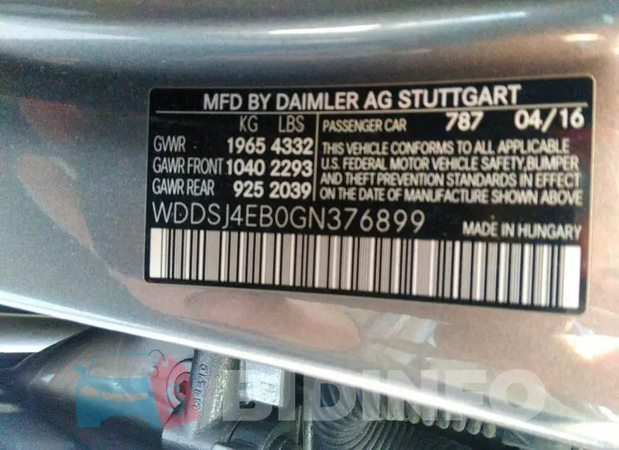 WDDSJ4EB0GN376899 Photo# 9