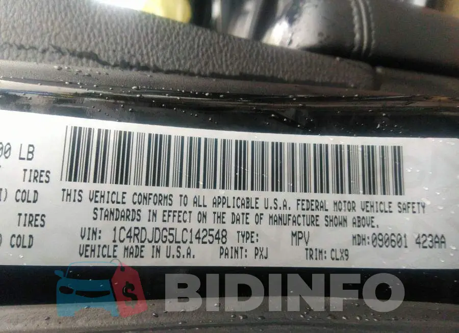 1C4RDJDG5LC142548 Photo# 9
