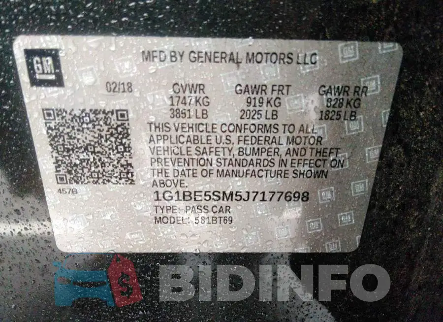 1G1BE5SM5J7177698 Photo# 9
