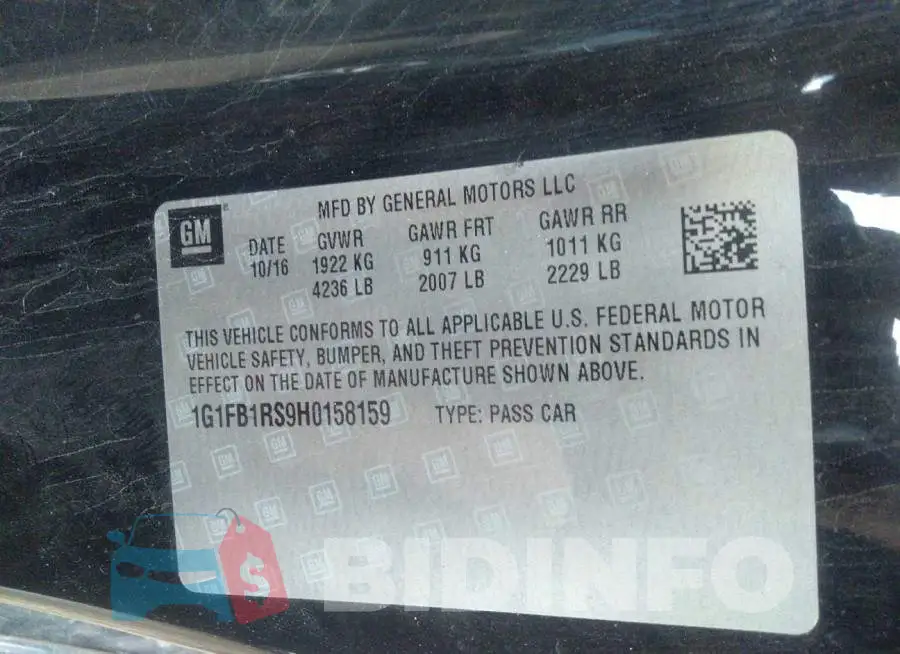 1G1FB1RS9H0158159 Photo# 9