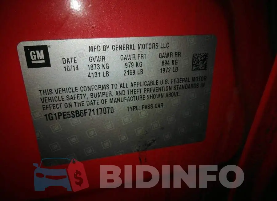 1G1PE5SB6F7117070 Photo# 9