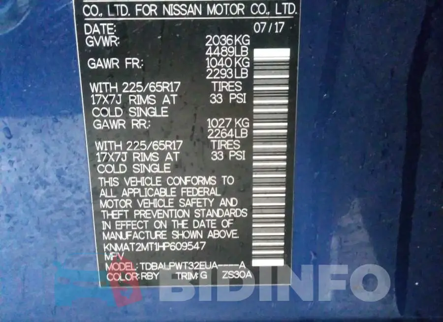 KNMAT2MT1HP609547 Photo# 9