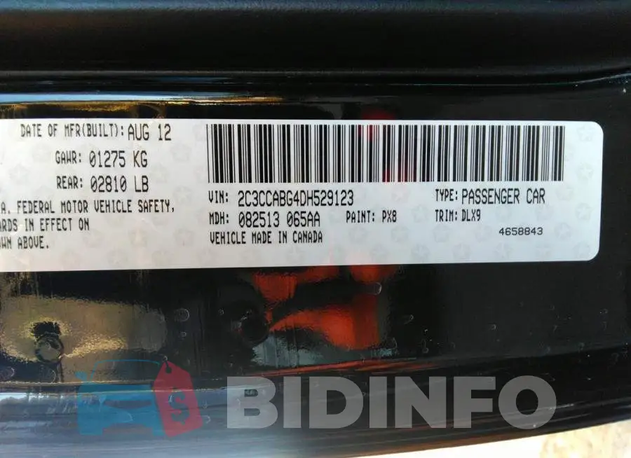 2C3CCABG4DH529123 Photo# 9