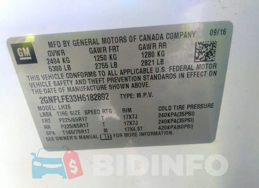 2GNFLFE33H6182892 Photo# 9
