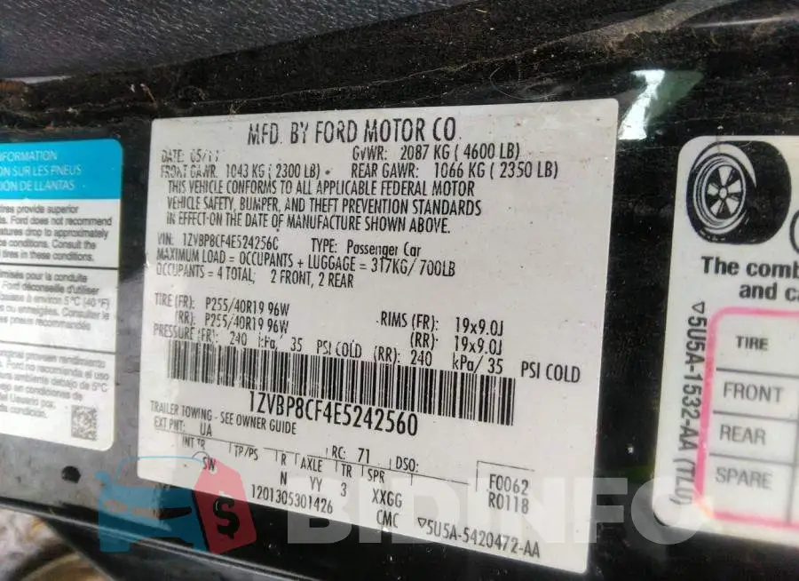 1ZVBP8CF4E5242560 Photo# 9