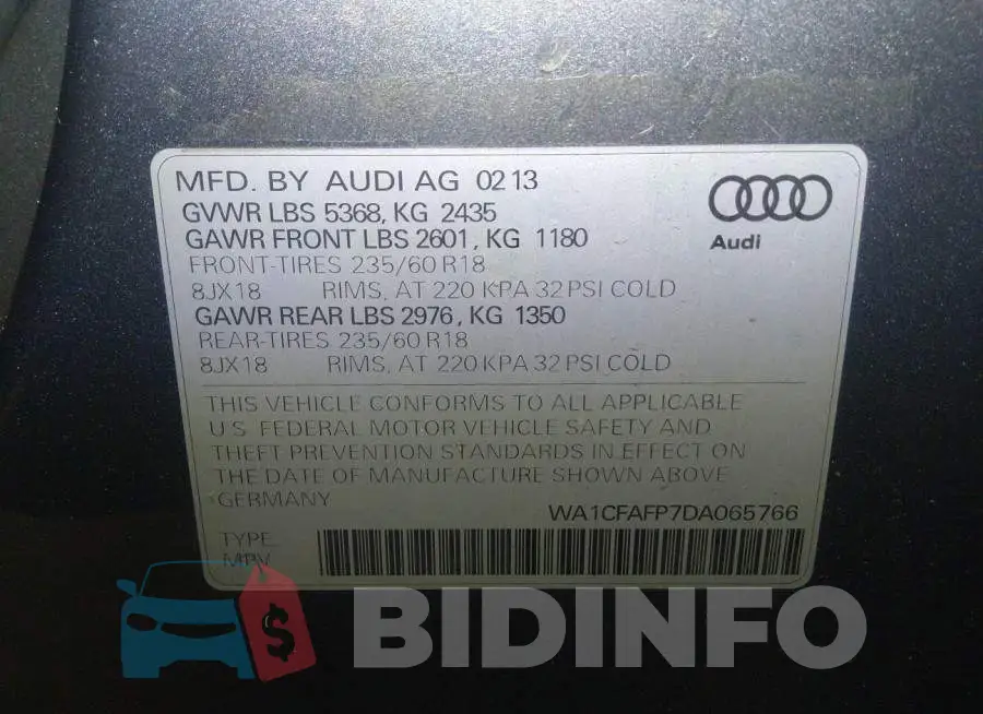 WA1CFAFP7DA065766 Photo# 9