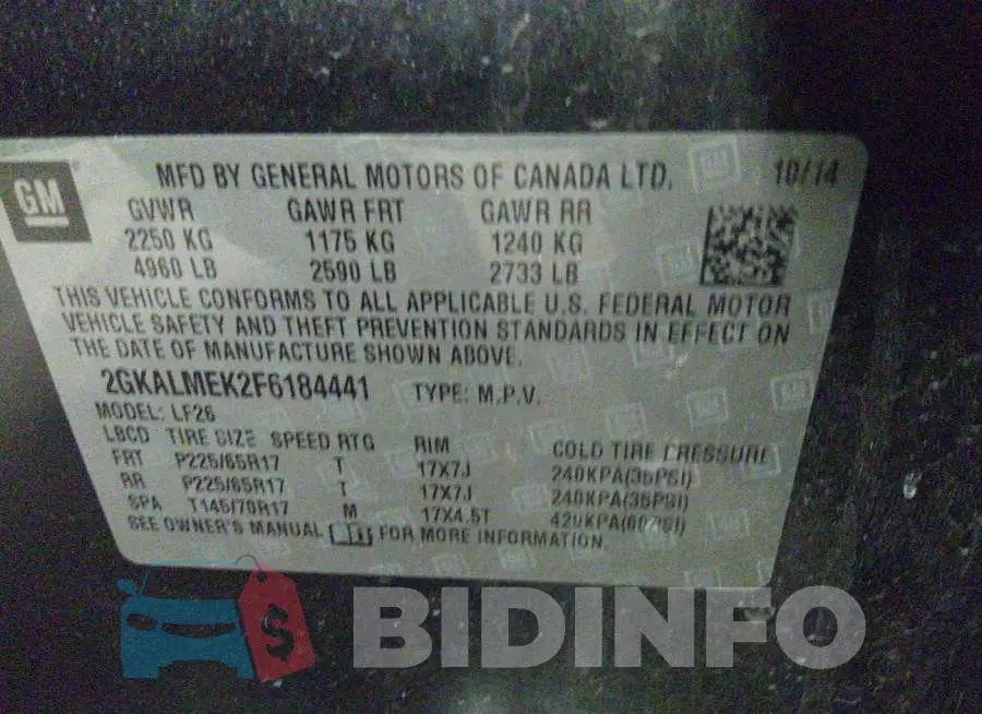 2GKALMEK2F6184441 Photo# 9