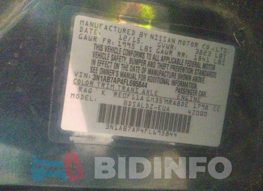 3N1AB7AP4FL695844 Photo# 9