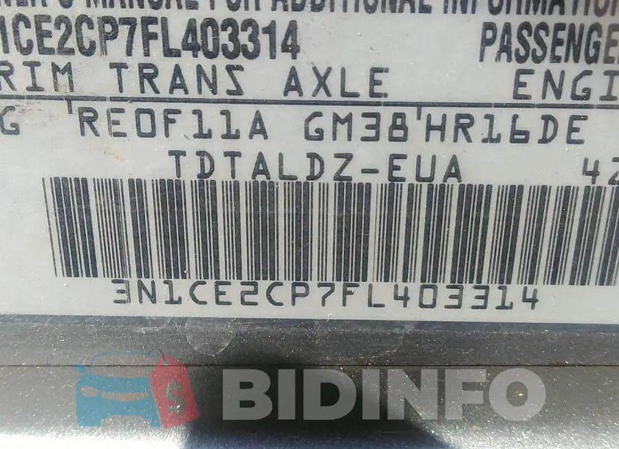 3N1CE2CP7FL403314 Photo# 9