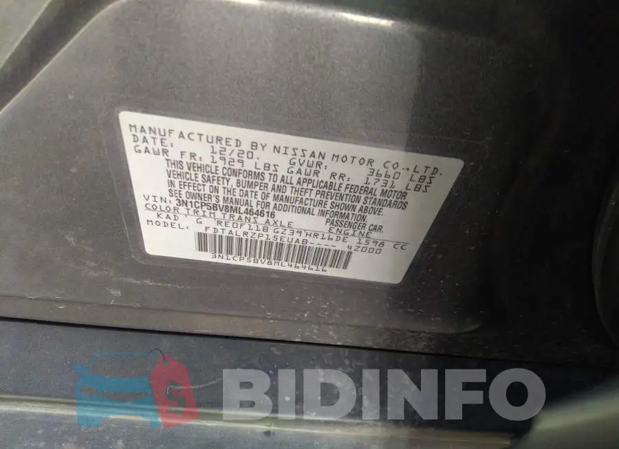 3N1CP5BV8ML464616 Photo# 9