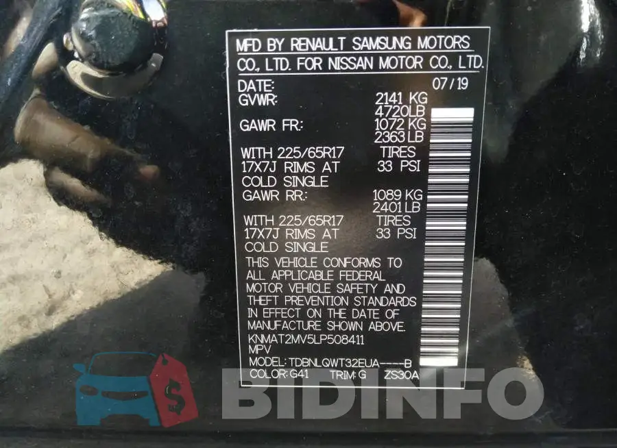 KNMAT2MV5LP508411 Photo# 9