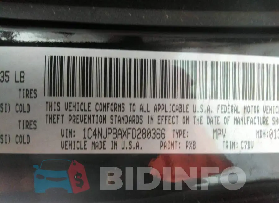 1C4NJPBAXFD280366 Photo# 9