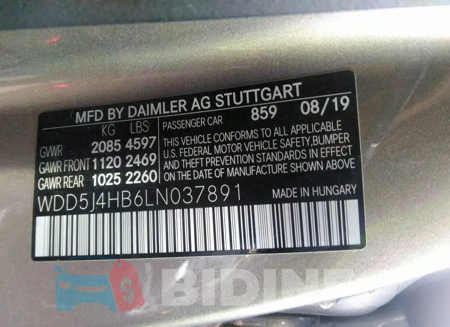 WDD5J4HB6LN037891 Photo# 9