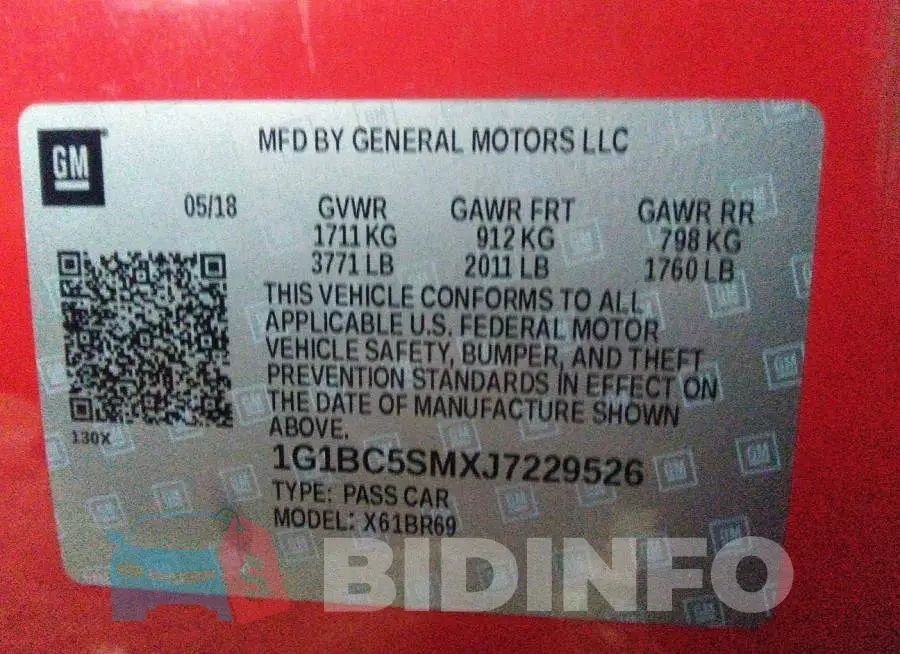1G1BC5SMXJ7229526 Photo# 9