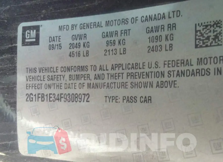 2G1FB1E34F9308972 Photo# 9
